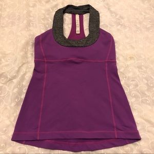 Lululemon Top with Sheer Back with Built-in Bra